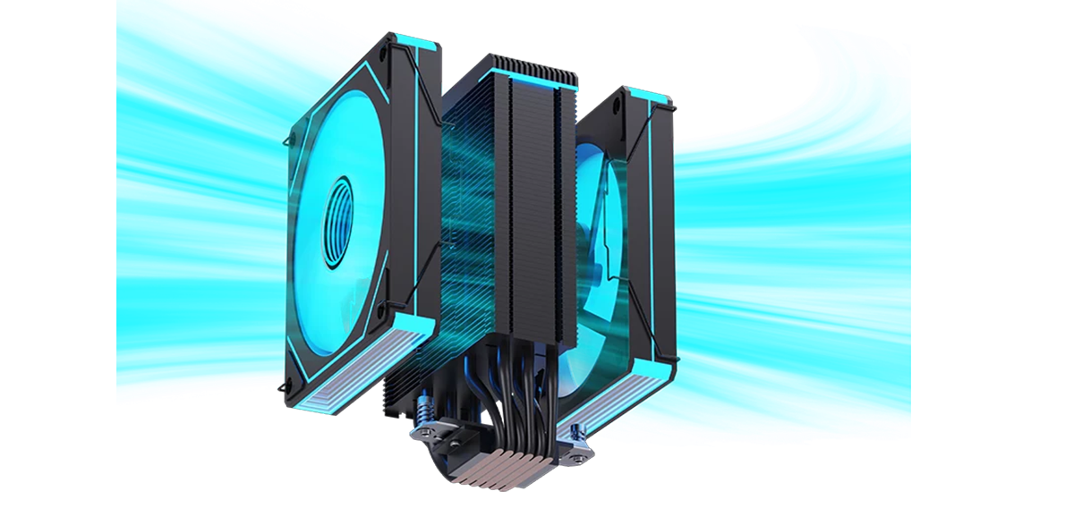 AINAR 艾納爾 AIR MAX T6 CPU散熱器 雙風扇設計
